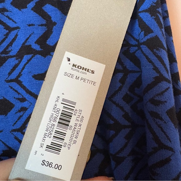 💚Apt. 9 NWT Damaged Blue Maxi Skirt with High-Low - Picture 4 of 7